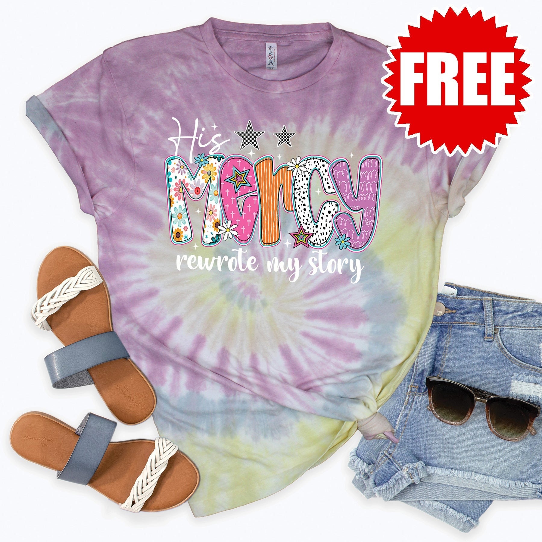 Mercy Tee - Desert Rose Tie Dye - 0