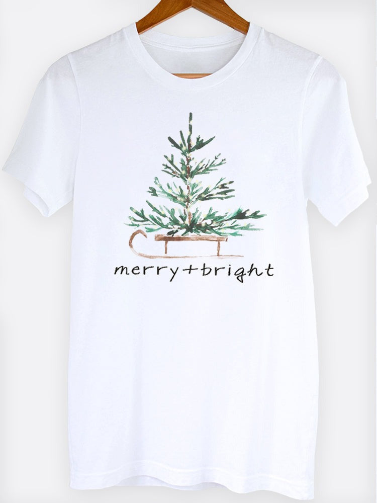 Merry & Bright Sleigh Graphic Tee