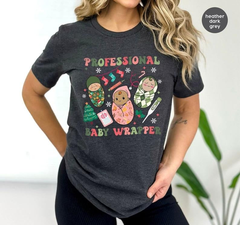 Merry Christmas Shirt, Nicu Nurse Gift, Mom Life T-Shirt, Funny Holiday Tshirts, Christmas Shirt, Gift for Mom, Cotton, Crewneck, Graphic Tee