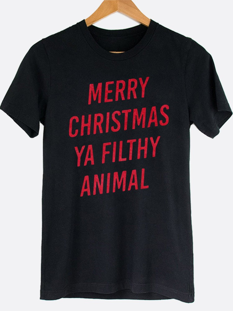 Merry Christmas Ya Filthy Animal Graphic Tee