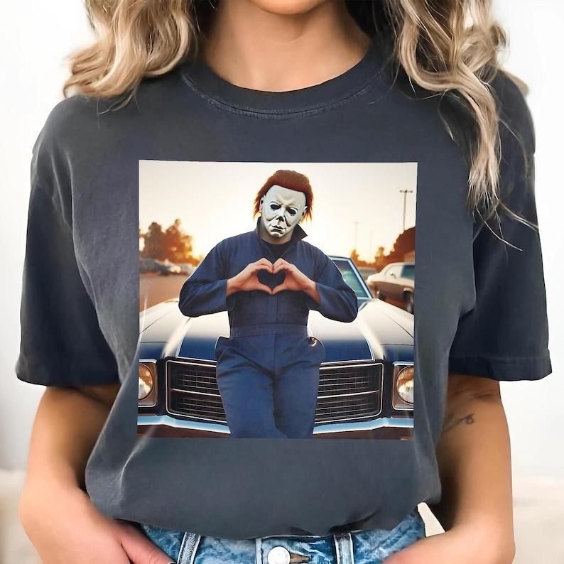 Michael Meyers Halloween Heart Hands Shirt, Michael Meyers Shirt, Horror Movie Shirt, Myers Thriller Friday the 13th Horror