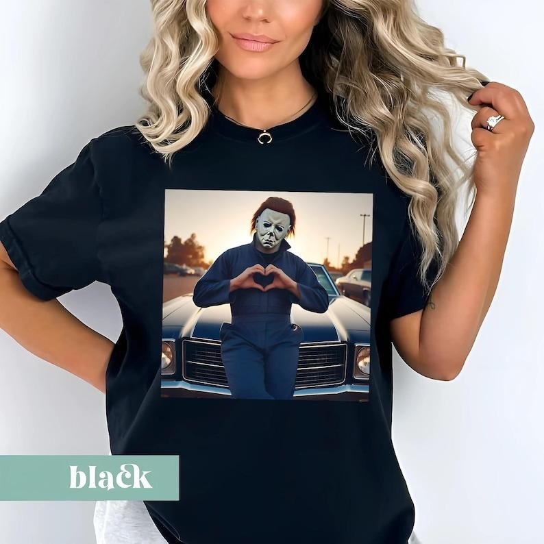 Michael Meyers Halloween Heart Hands Shirt, Michael Meyers Shirt, Horror Movie Shirt, Myers Thriller Friday the 13th Horror