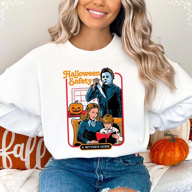 Michael Myers Halloween Safety A Sitter's Guide T-Shirt, Halloween Horror Movies, Horror Movies Lover Shirt