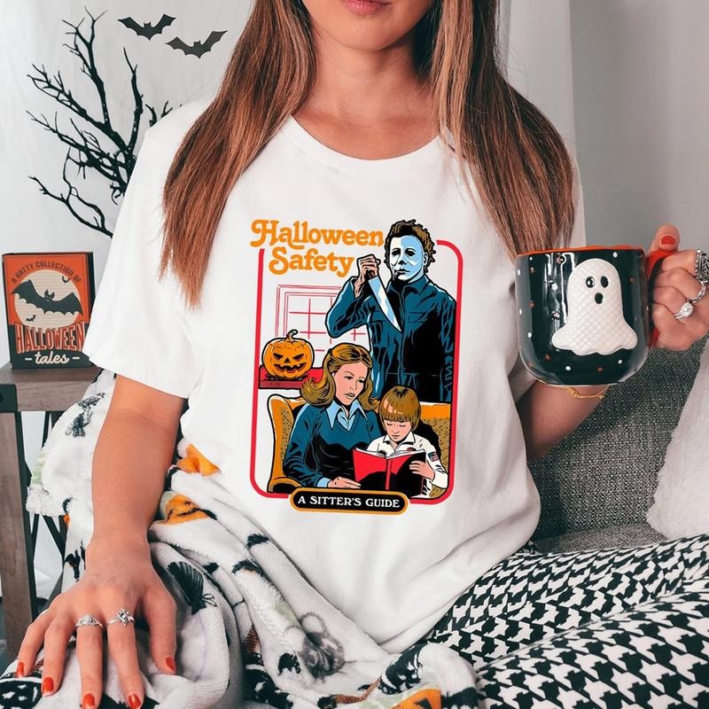 Michael Myers Halloween Safety A Sitter's Guide T-Shirt, Halloween Horror Movies, Horror Movies Lover Shirt
