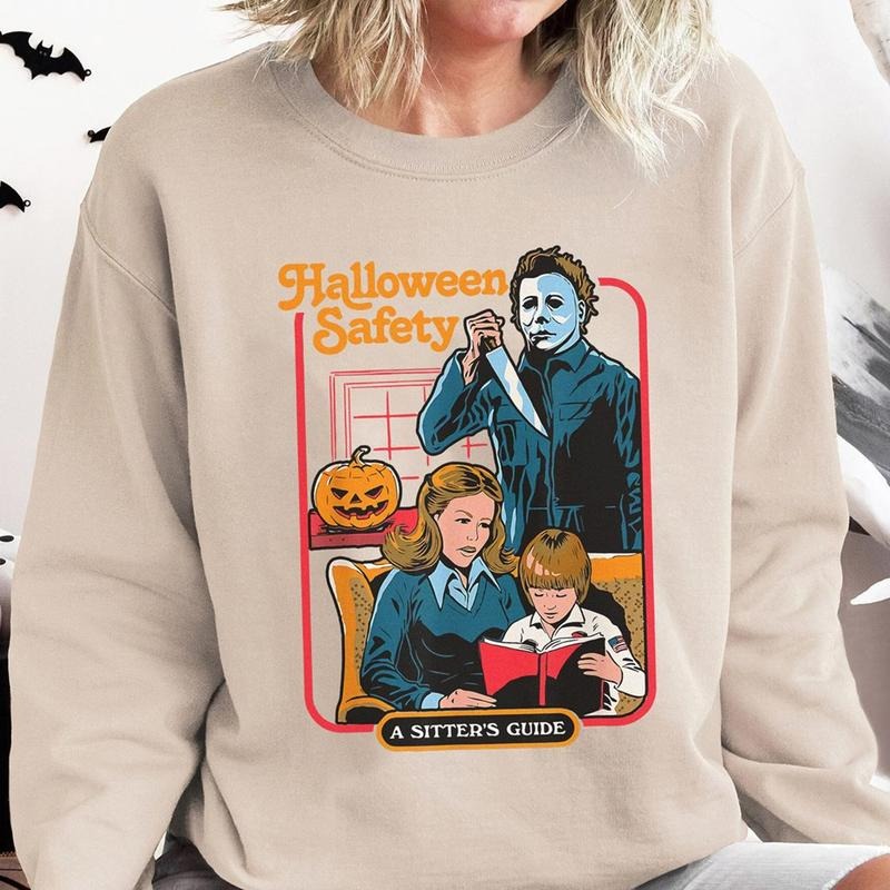 Michael Myers Halloween Safety A Sitter's Guide T-Shirt, Halloween Horror Movies, Horror Movies Lover Shirt
