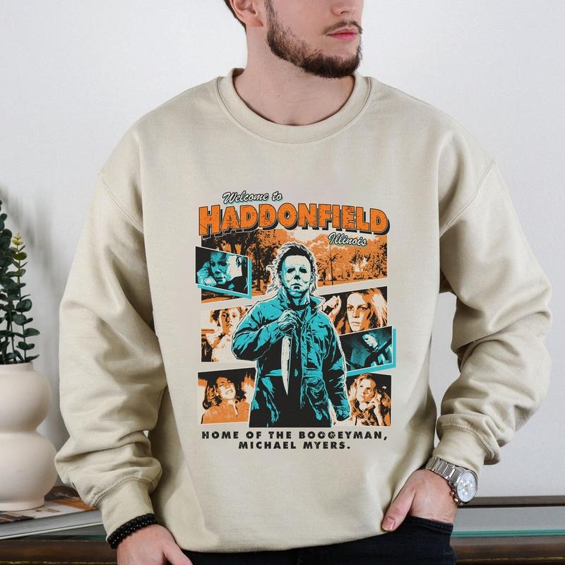 Michael Myers Vintage Shirt, Horror Characters Friends Sweatshirt, Halloween Horror Characters, Friends Halloween Shirt, Horror Movie Shirt
