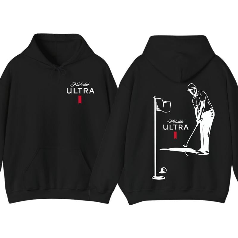Michelob Ultra Golfing 2 Sided Hoodie Sweatshirt T-Shirt, Unisex Shirt, Gift For Men, Gift For Women