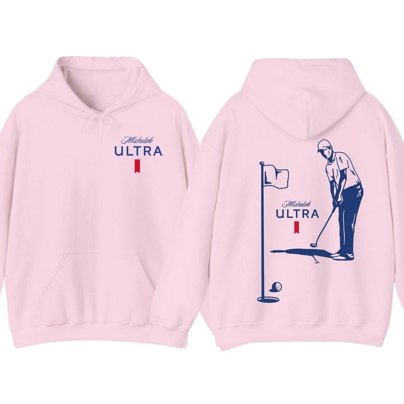 Michelob Ultra Golfing 2 Sided Hoodie Sweatshirt T-Shirt, Unisex Shirt, Gift For Men, Gift For Women