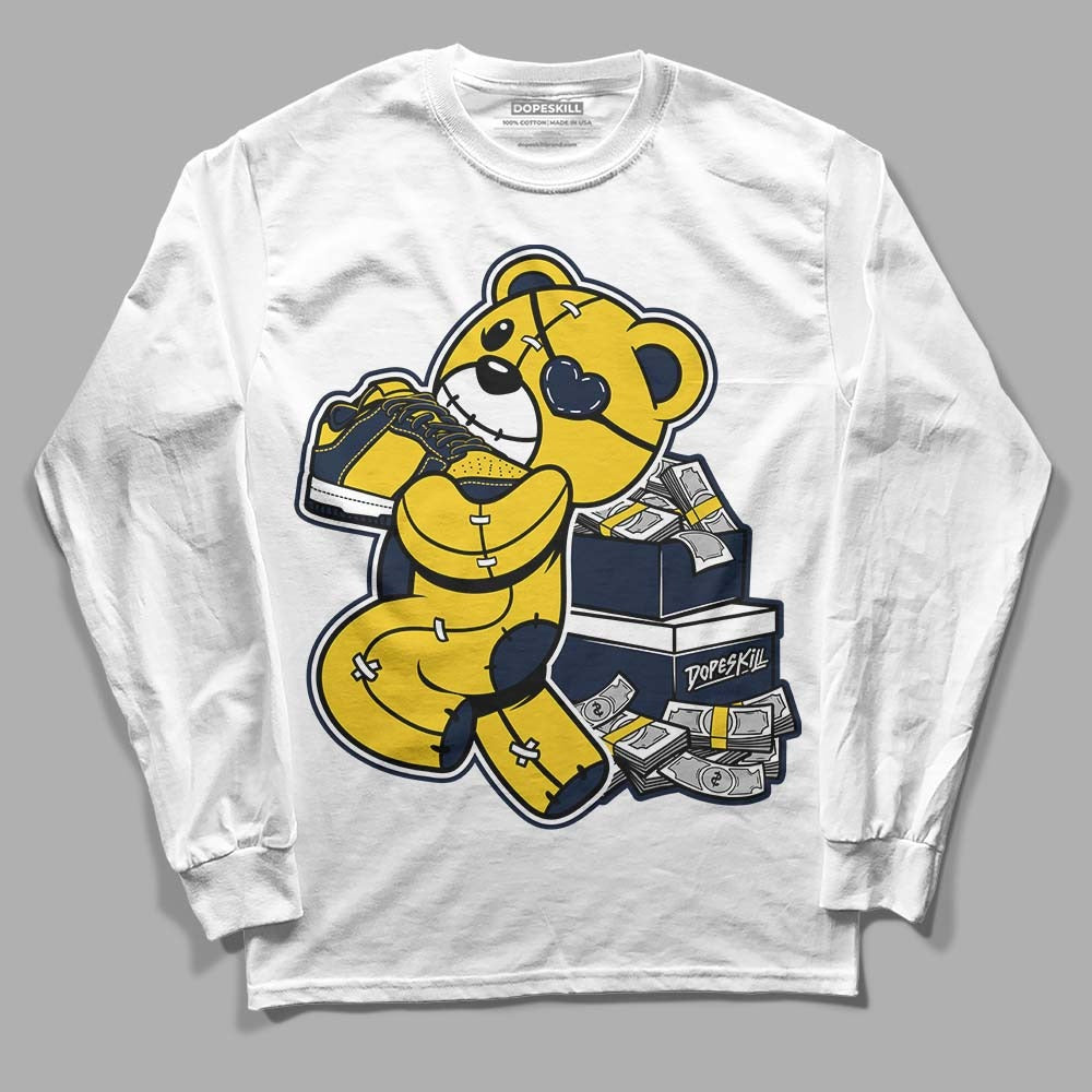 Michigan Dunks DopeSkill Long Sleeve T-Shirt Bear Steals Sneaker Graphic
