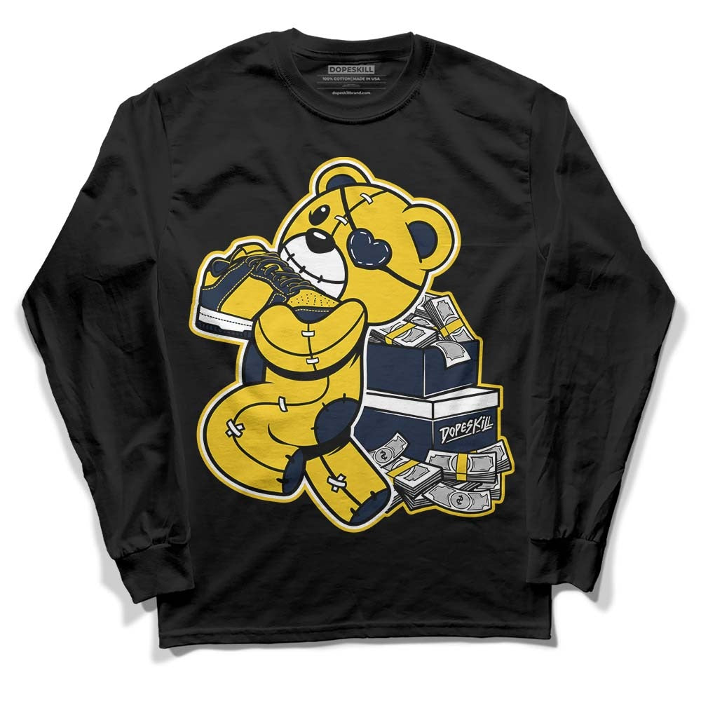 Michigan Dunks DopeSkill Long Sleeve T-Shirt Bear Steals Sneaker Graphic