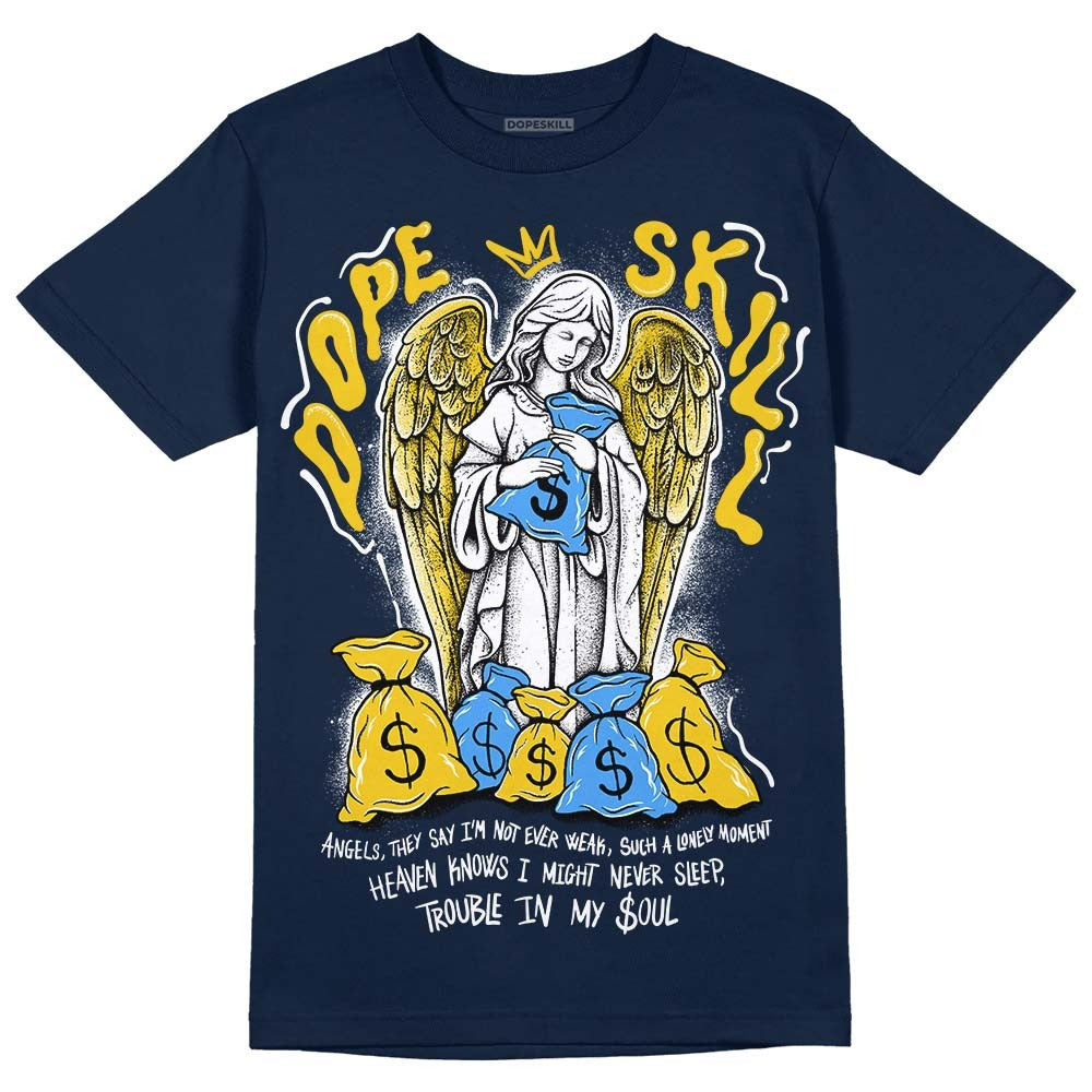Michigan Dunks DopeSkill Midnight Navy T-Shirt Angels Graphic