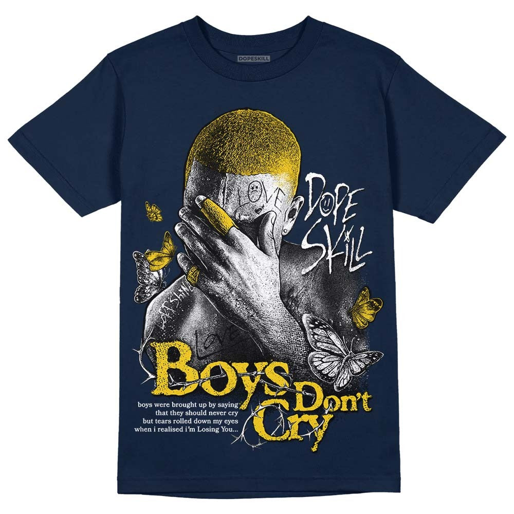 Michigan Dunks DopeSkill Midnight Navy T-Shirt Boys Don't Cry Graphic