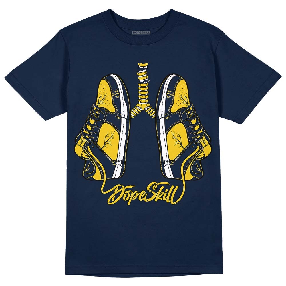 Michigan Dunks DopeSkill Midnight Navy T-Shirt Breathe Graphic