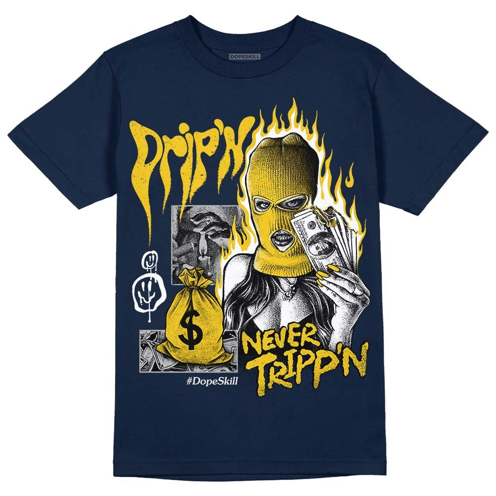 Michigan Dunks DopeSkill Midnight Navy T-Shirt Drip'n Never Tripp'n Graphic