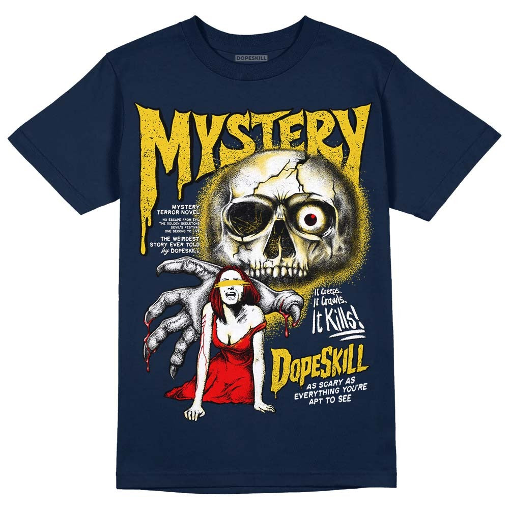 Michigan Dunks DopeSkill Midnight Navy T-shirt Mystery Ghostly Grasp Graphic