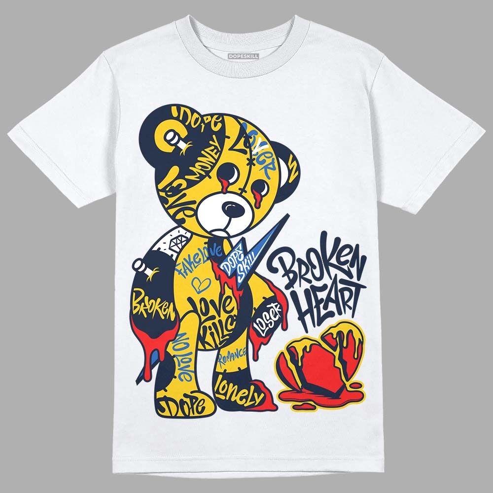 Michigan Dunks DopeSkill T-Shirt Broken Heart Graphic
