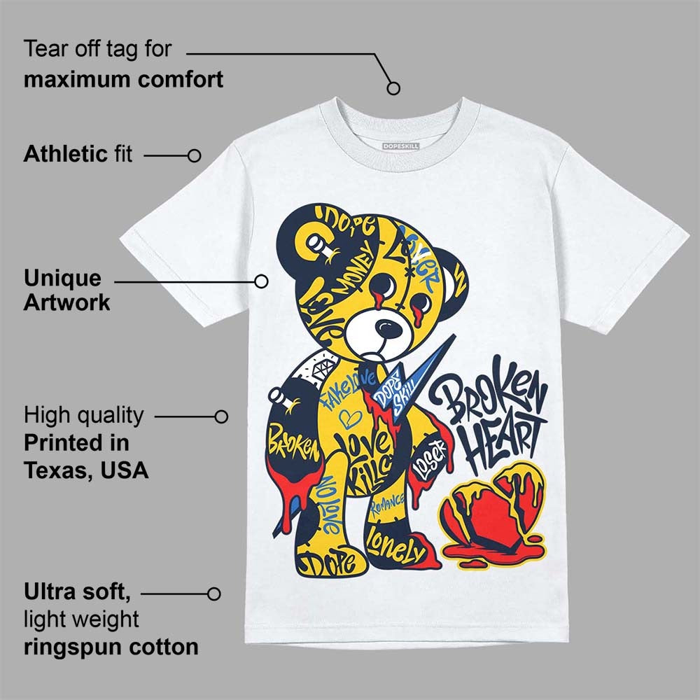 Michigan Dunks DopeSkill T-Shirt Broken Heart Graphic