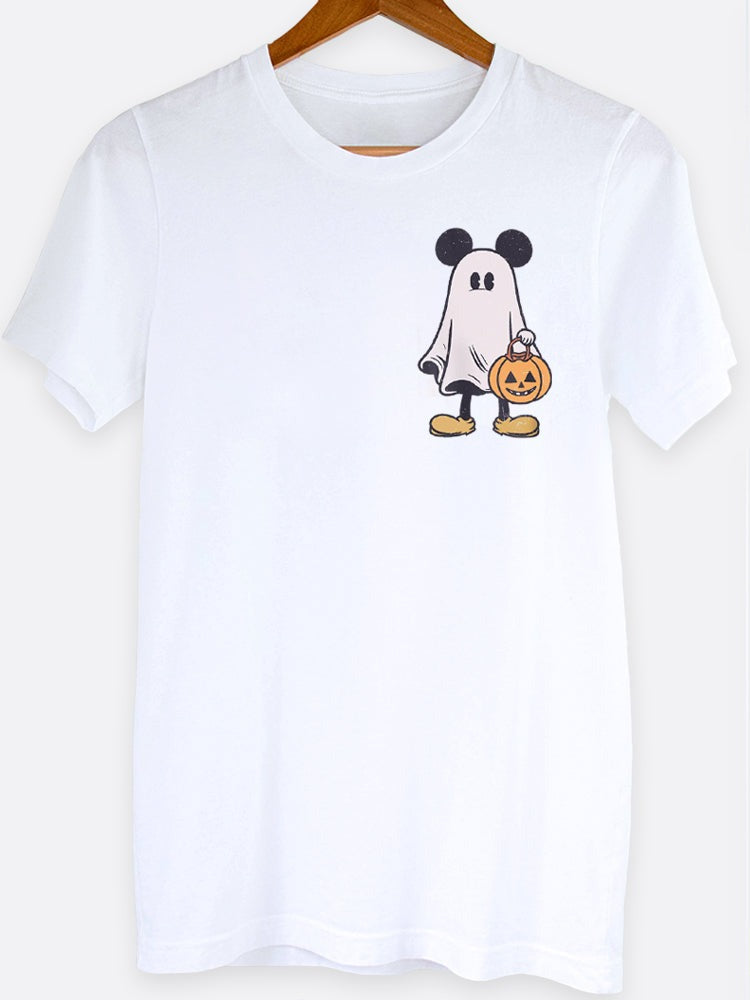 Mickey Ghost Pocket Graphic Tee