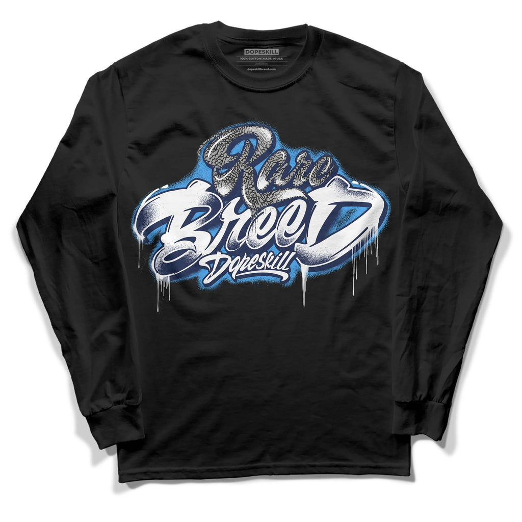Midnight Navy 3s DopeSkill Long Sleeve T-Shirt Rare Breed Type Graphic