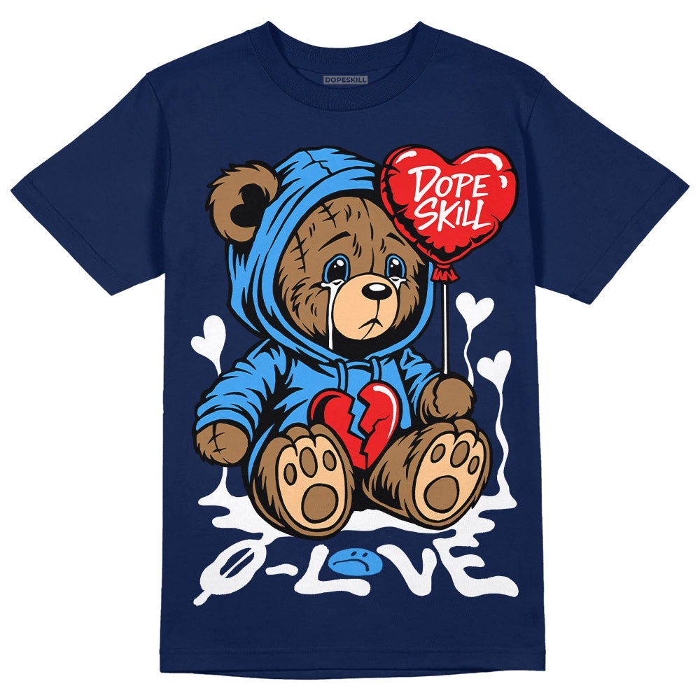 Midnight Navy 3s DopeSkill Navy T-shirt Broken Bear Graphic