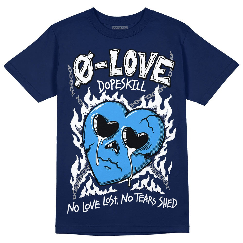 Midnight Navy 3s DopeSkill Navy T-shirt Crying Heart Graphic