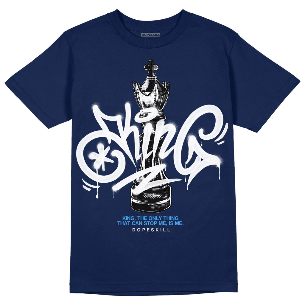 Midnight Navy 3s DopeSkill Navy T-shirt King Chess Graphic