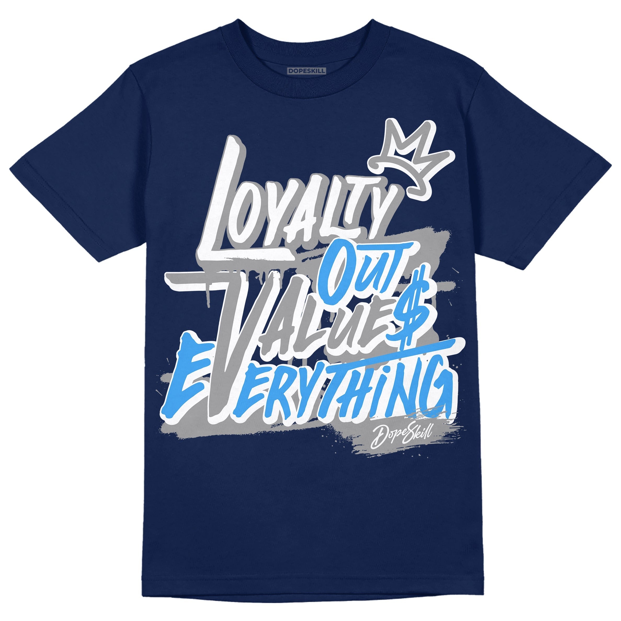 Midnight Navy 3s DopeSkill Navy T-shirt LOVE Graphic