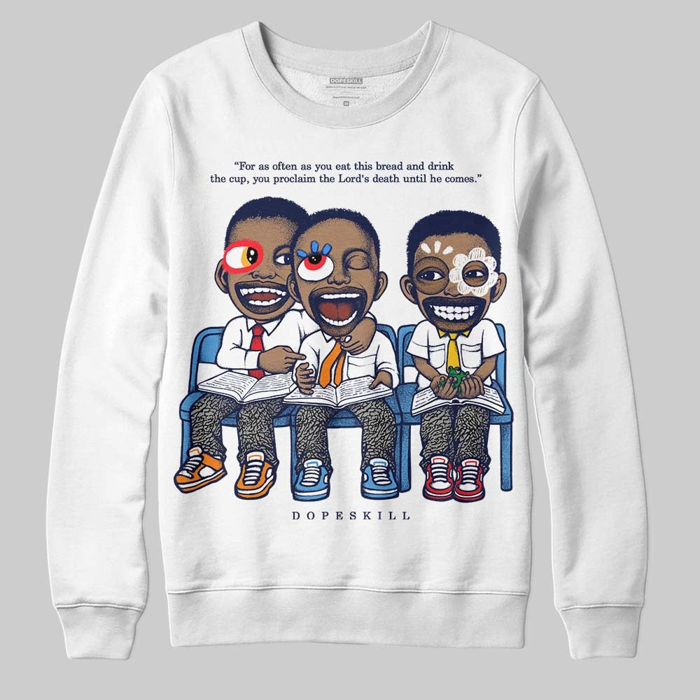 Midnight Navy 3s DopeSkill Sweatshirt First Sunday Graphic