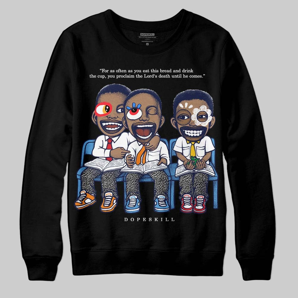 Midnight Navy 3s DopeSkill Sweatshirt First Sunday Graphic
