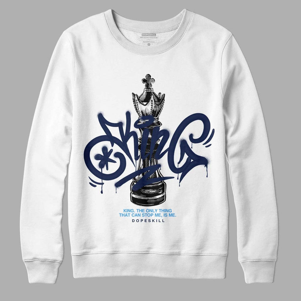 Midnight Navy 3s DopeSkill Sweatshirt King Chess Graphic