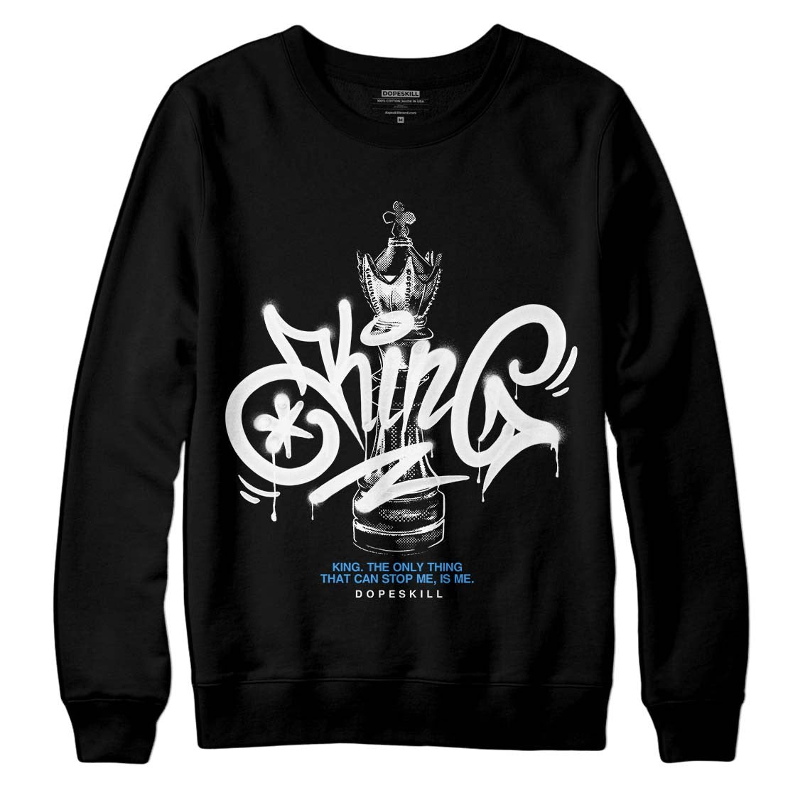 Midnight Navy 3s DopeSkill Sweatshirt King Chess Graphic