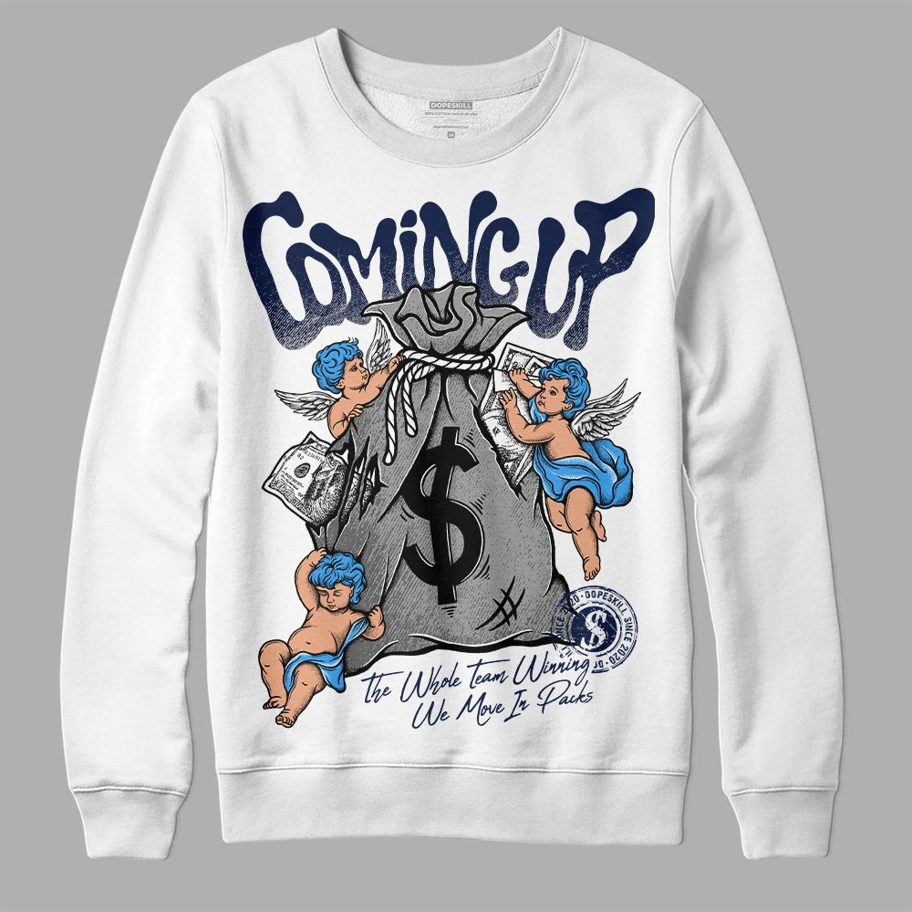 Midnight Navy 3s DopeSkill Sweatshirt Money Bag Coming Up Graphic