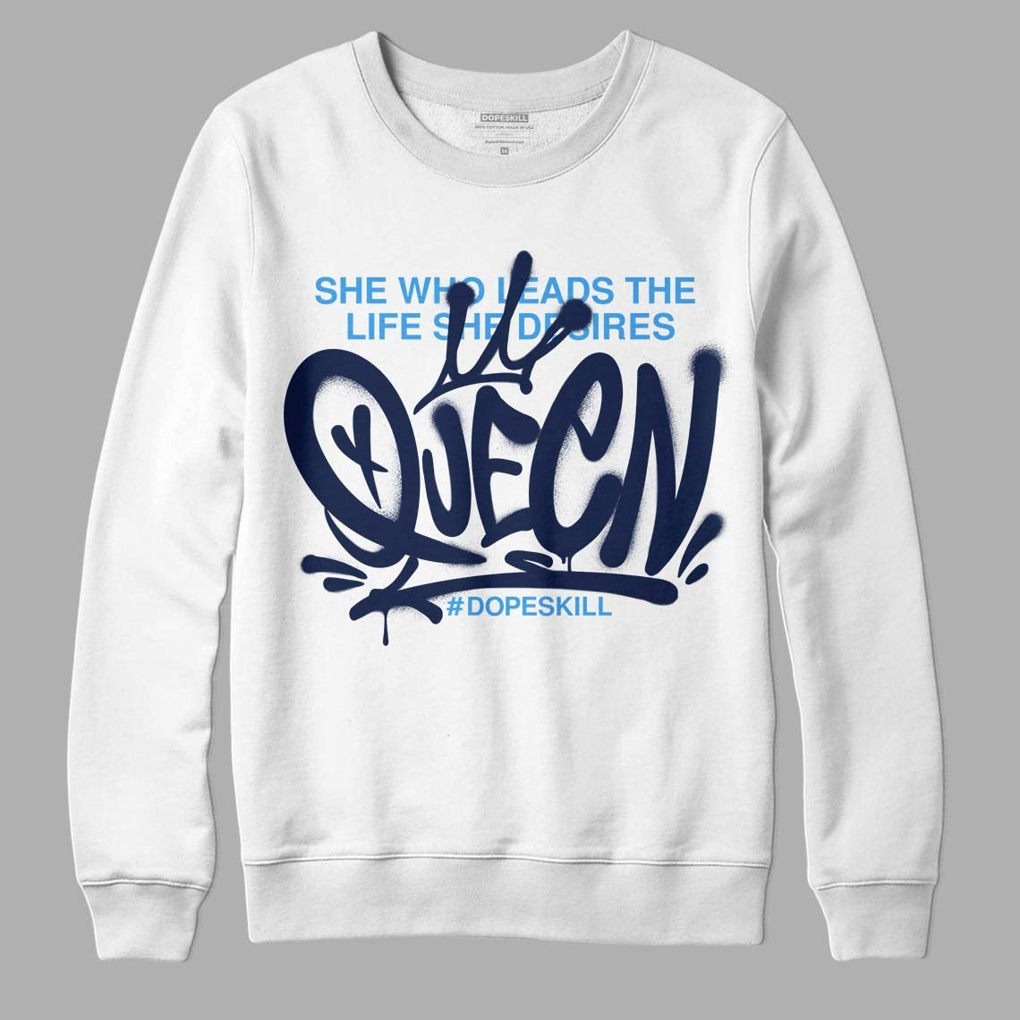 Midnight Navy 3s DopeSkill Sweatshirt Queen Graphic
