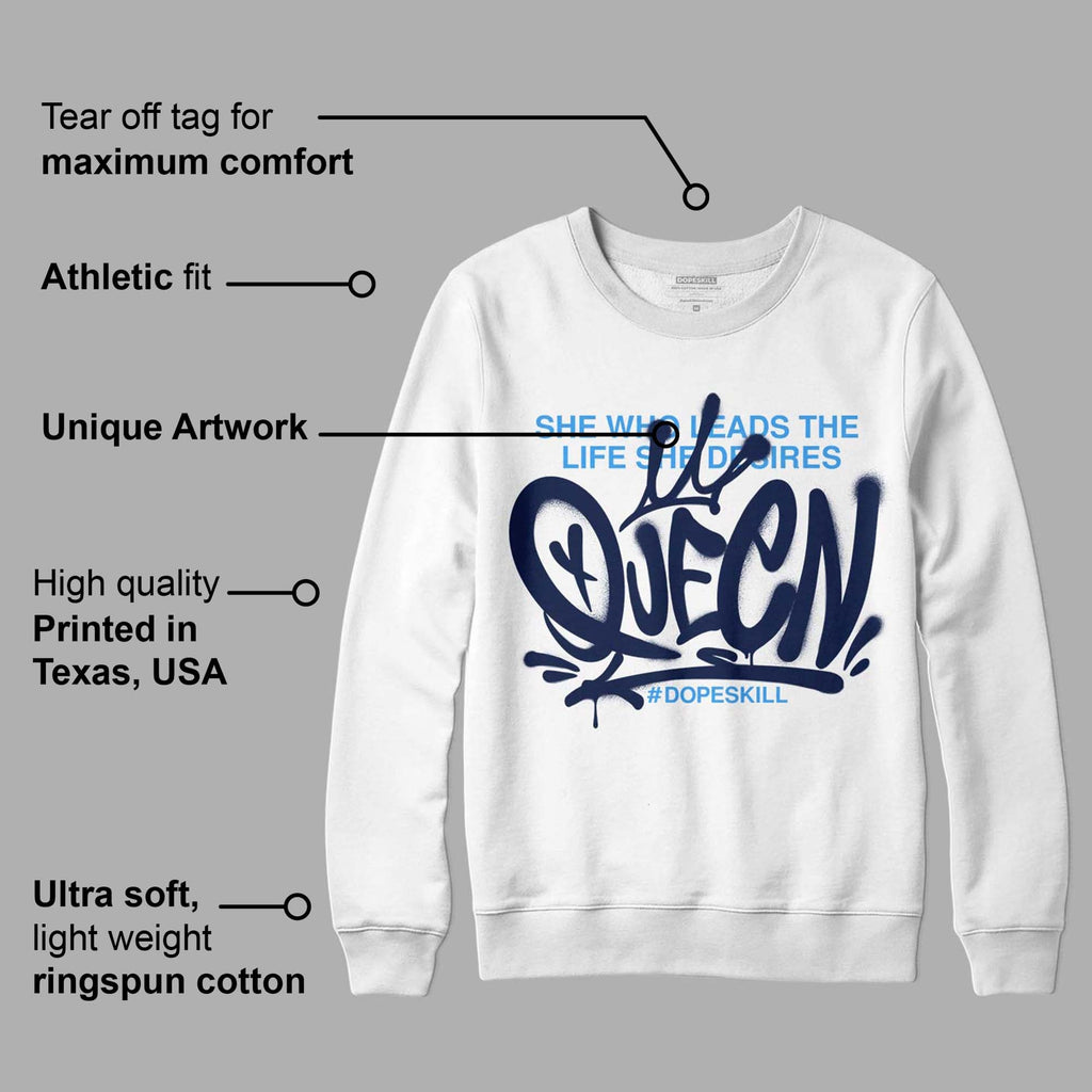 Midnight Navy 3s DopeSkill Sweatshirt Queen Graphic