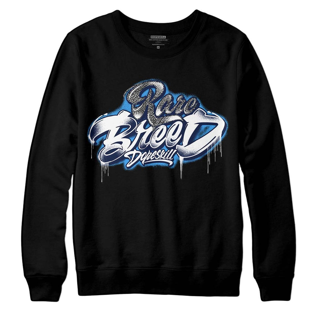 Midnight Navy 3s DopeSkill Sweatshirt Rare Breed Type Graphic