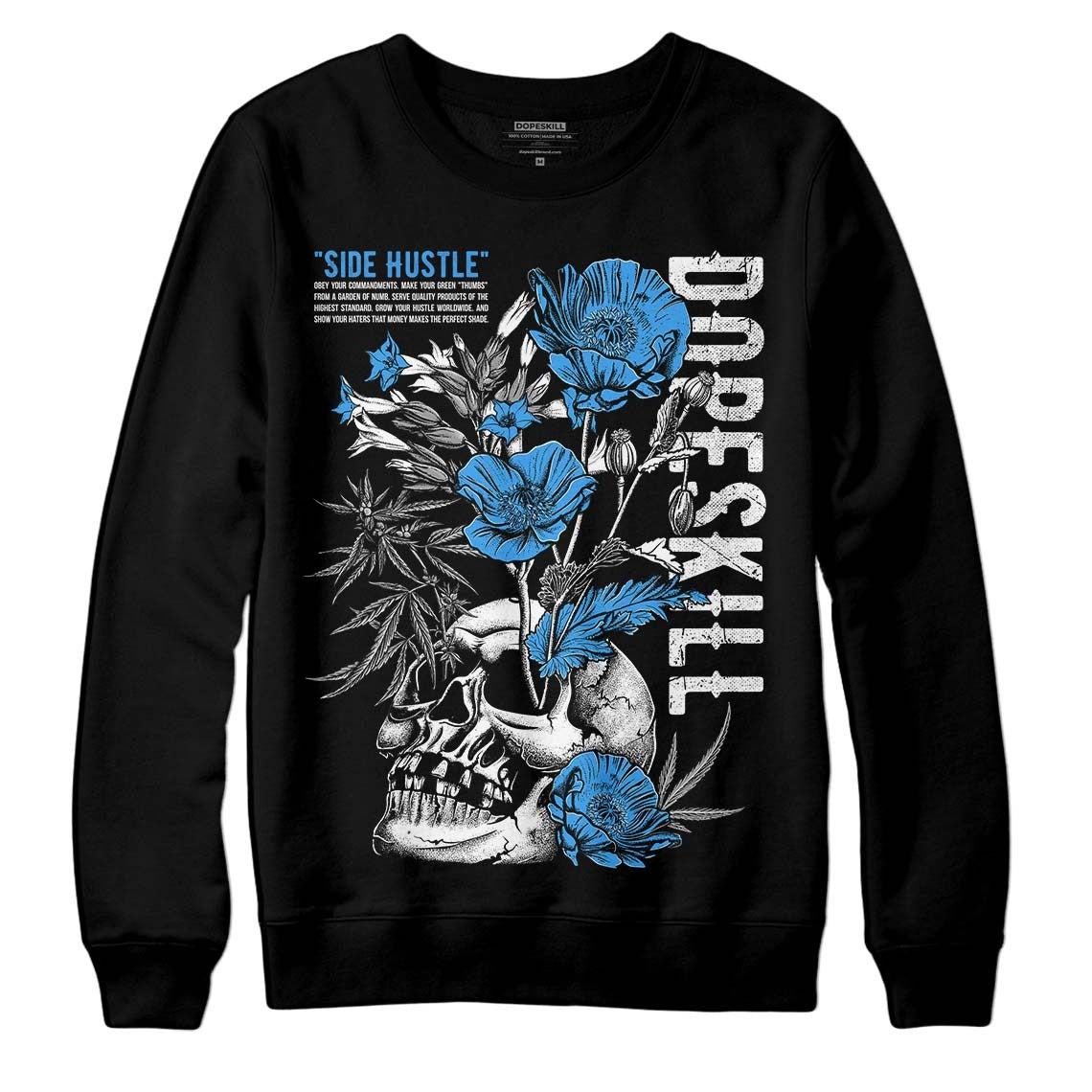 Midnight Navy 3s DopeSkill Sweatshirt Side Hustle Graphic