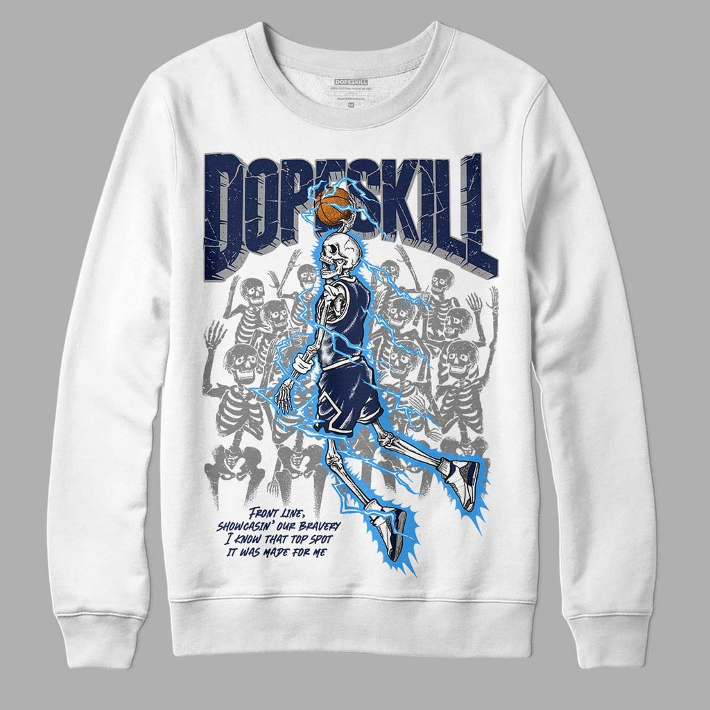 Midnight Navy 3s DopeSkill Sweatshirt Thunder Dunk Graphic