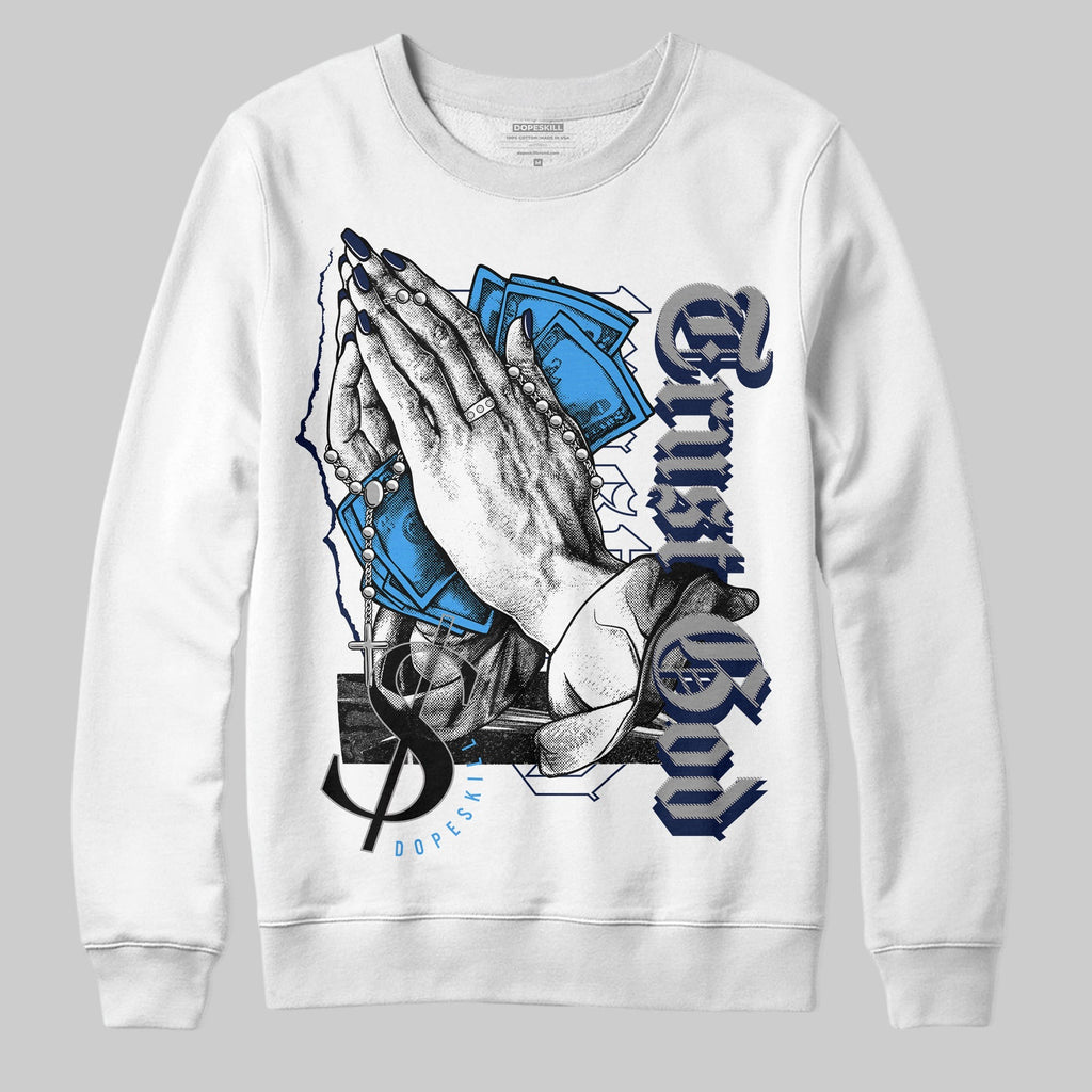 Midnight Navy 3s DopeSkill Sweatshirt Trust God Graphic