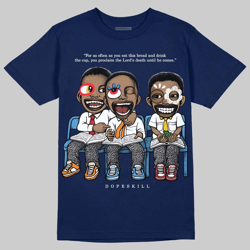 Midnight Navy 3s DopeSkill T-Shirt First Sunday Graphic