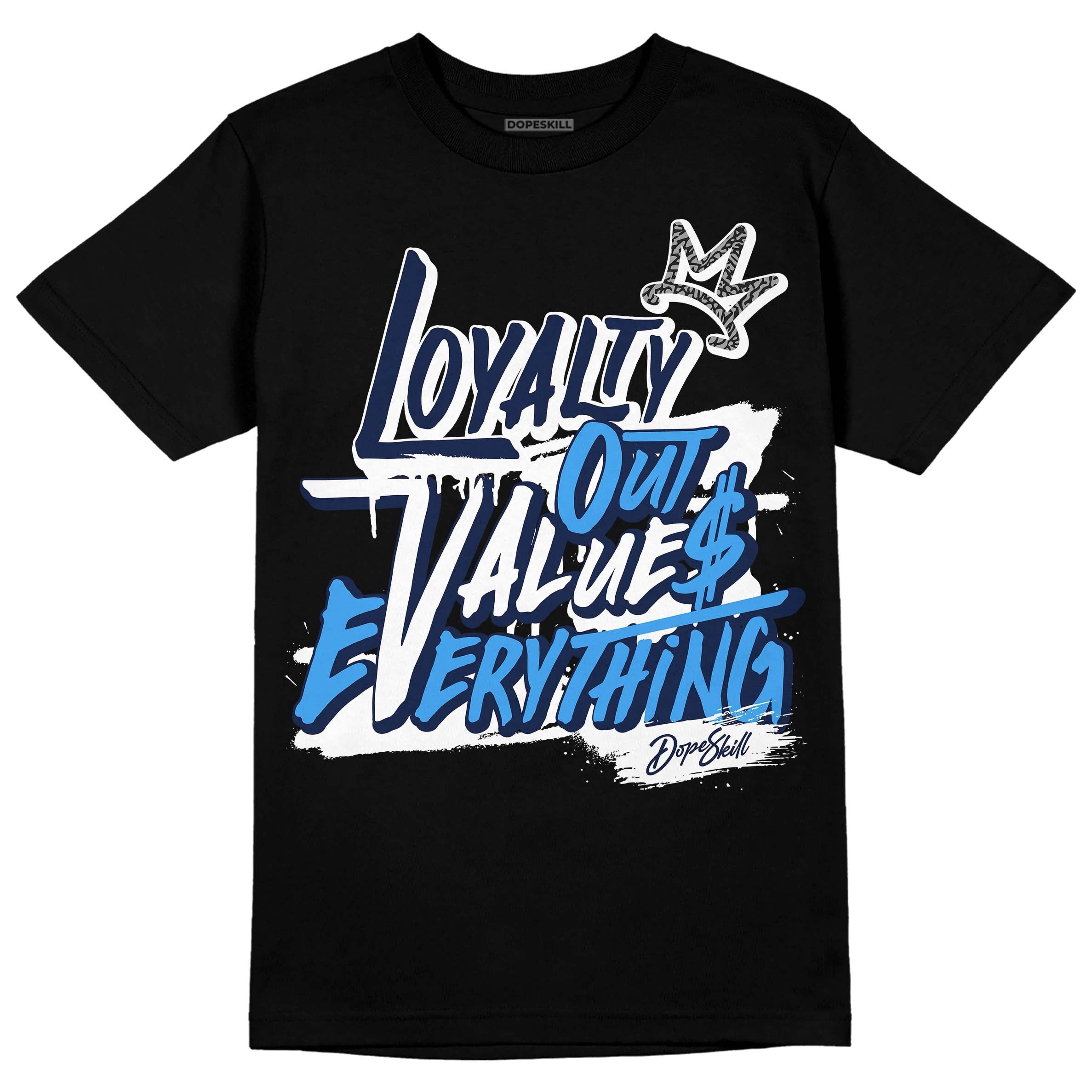 Midnight Navy 3s DopeSkill T-Shirt LOVE Graphic