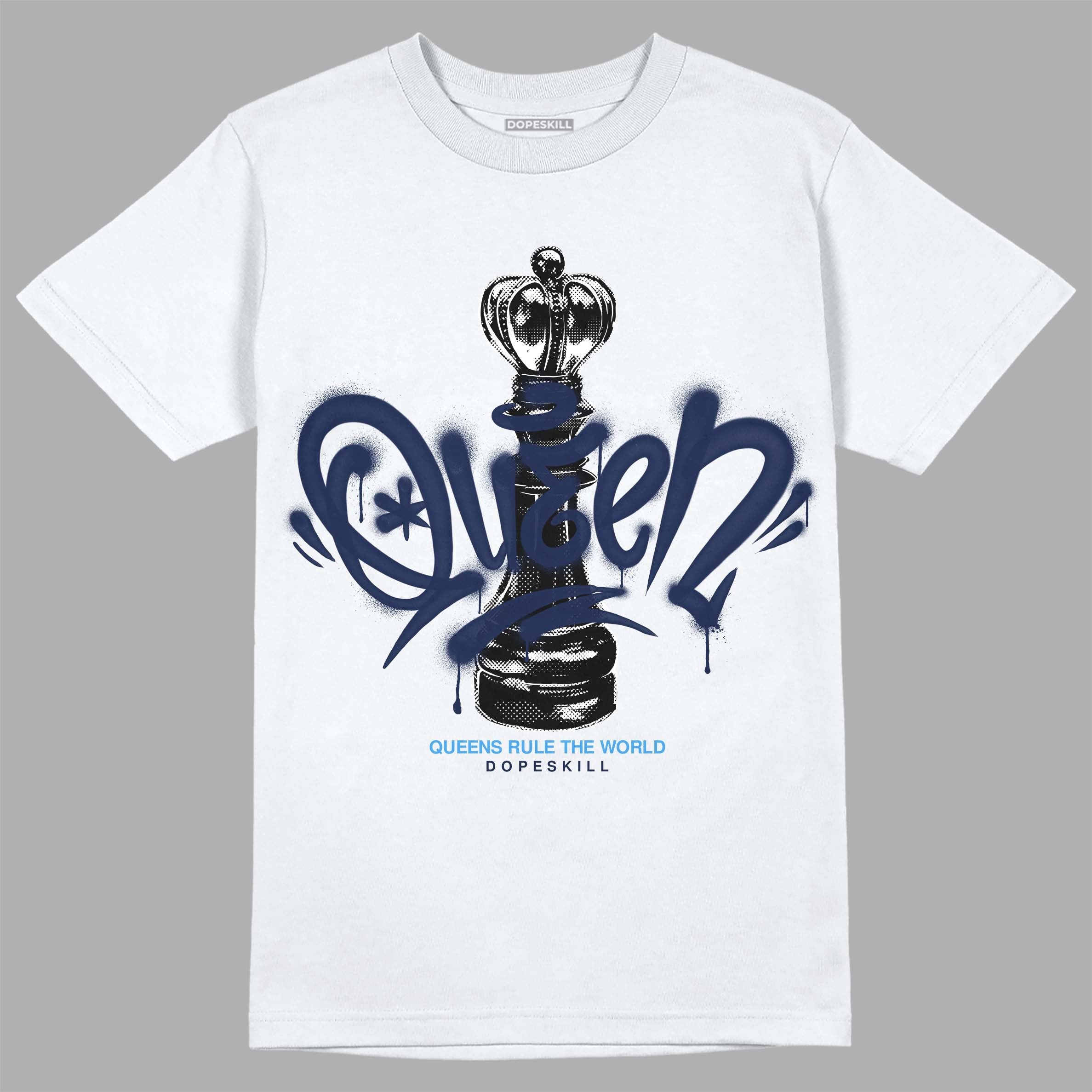 Midnight Navy 3s DopeSkill T-Shirt Queen Chess Graphic