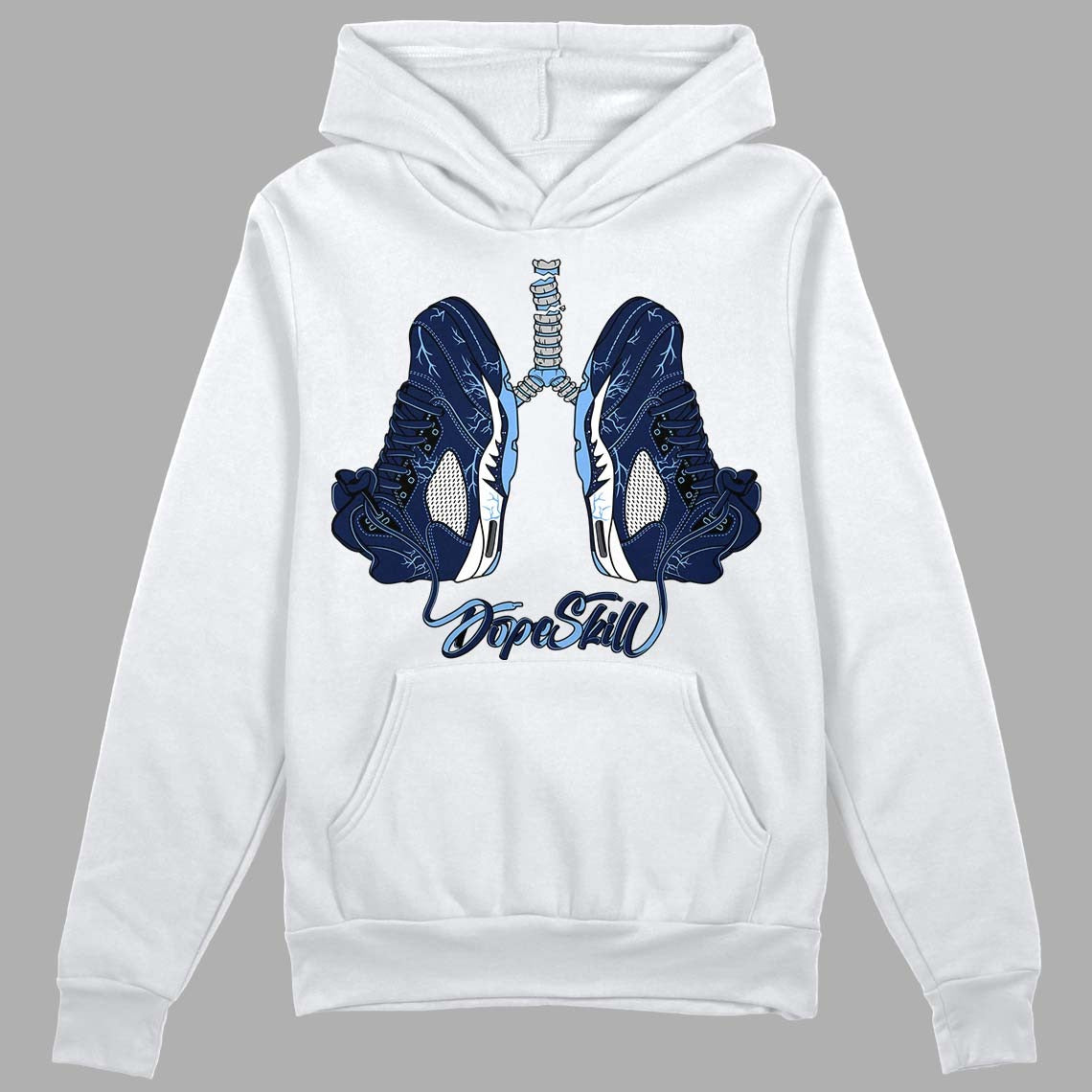 Midnight Navy 5s DopeSkill Hoodie Sweatshirt Breathe Graphic