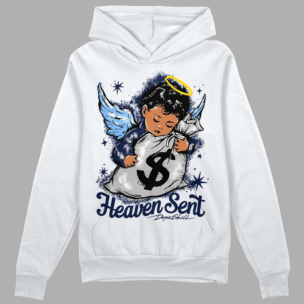 Midnight Navy 5s DopeSkill Hoodie Sweatshirt Heaven Sent Graphic
