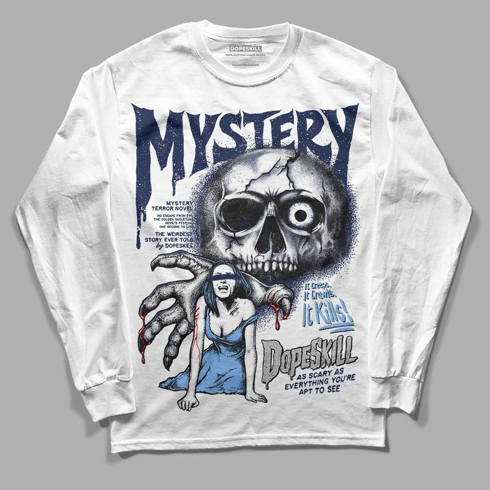 Midnight Navy 5s DopeSkill Long Sleeve T-Shirt Mystery Ghostly Grasp Graphic