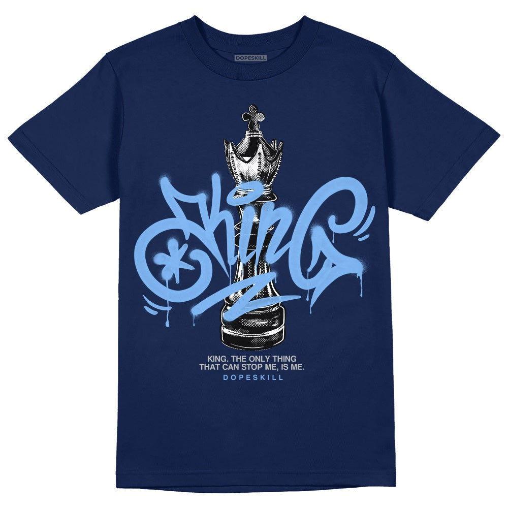 Midnight Navy 5s DopeSkill Navy T-Shirt King Chess Graphic