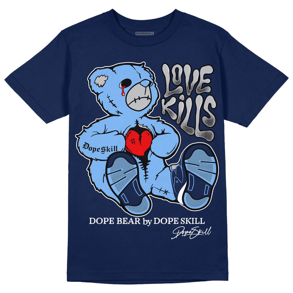 Midnight Navy 5s DopeSkill Navy T-shirt Love Kills Graphic
