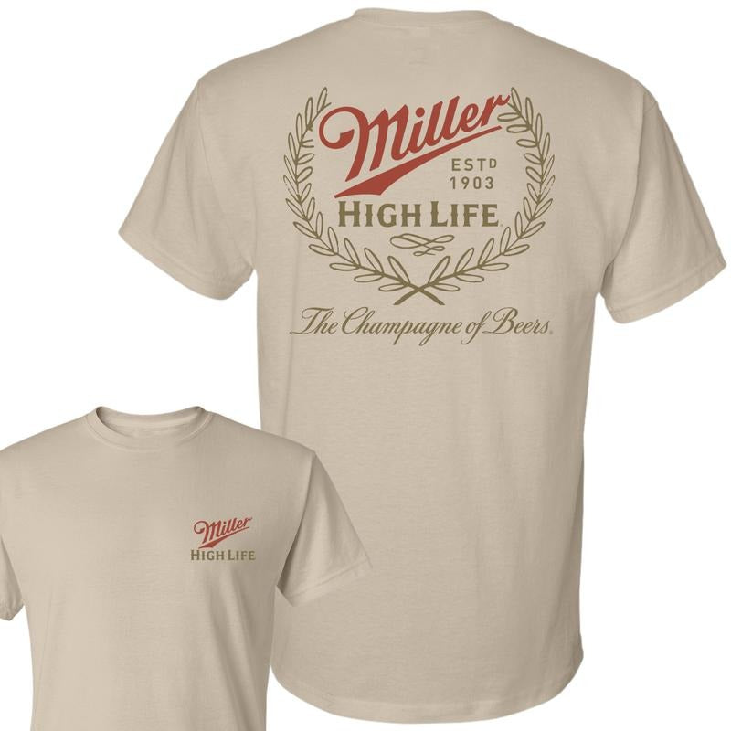 Miller High Life Champagne of Beers T-Shirt, Full Colors, Fashion For All, Unisex T-Shirt, For Men, For Women style 001