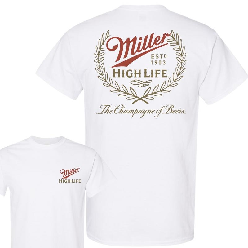 Miller High Life Champagne of Beers T-Shirt, Full Colors, Fashion For All, Unisex T-Shirt, For Men, For Women style 001