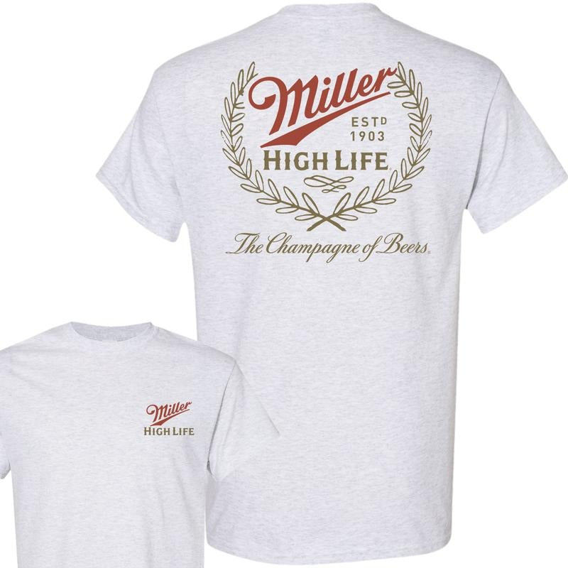 Miller High Life Champagne of Beers T-Shirt, Full Colors, Fashion For All, Unisex T-Shirt, For Men, For Women style 001