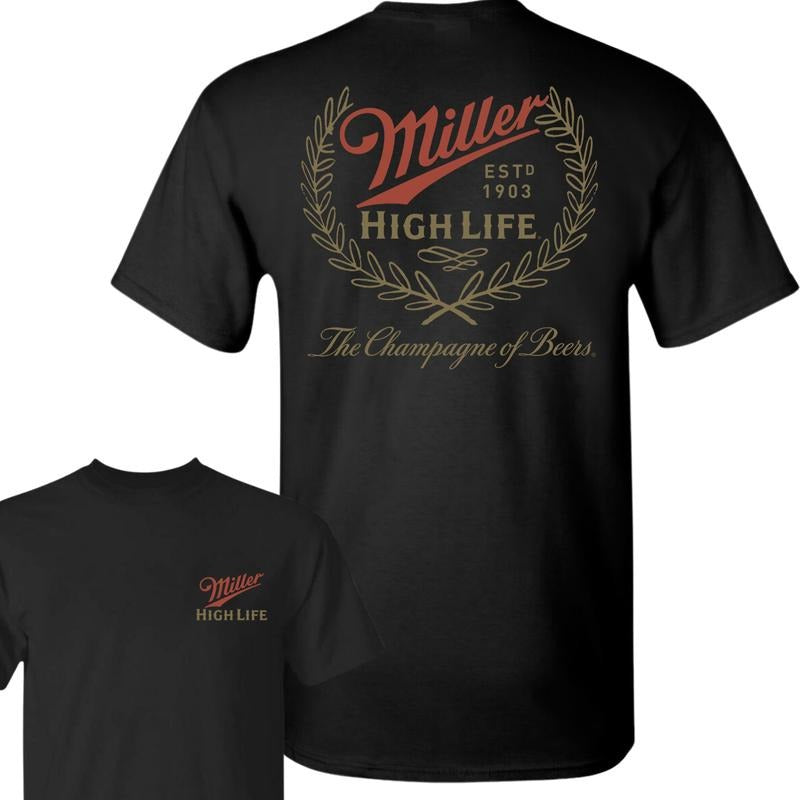 Miller High Life Champagne of Beers T-Shirt, Full Colors, Fashion For All, Unisex T-Shirt, For Men, For Women style 001